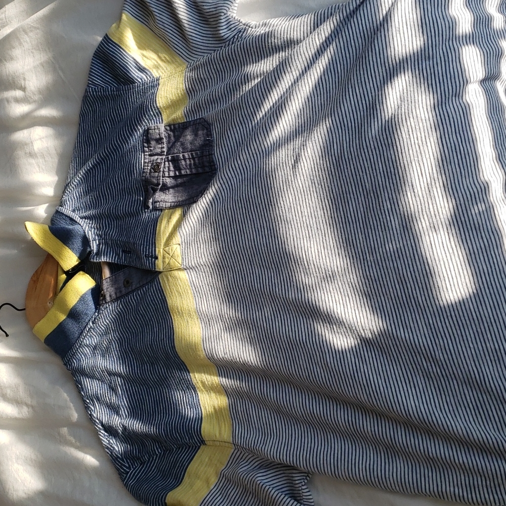Multi colored  striped polo